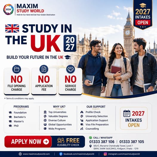 Study in the UK — 2027 intakes
